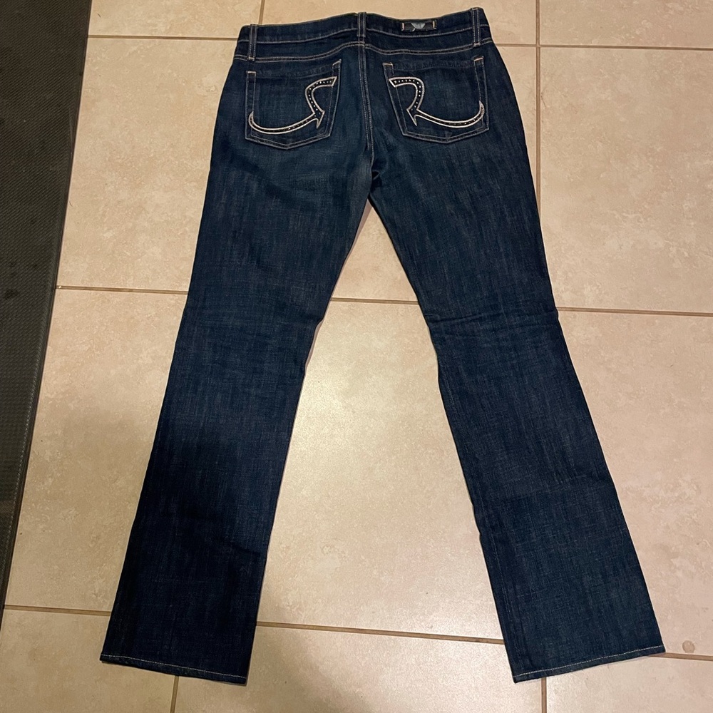 Women’s studded Rock & Republic jeans lite pink rhinestone pockets